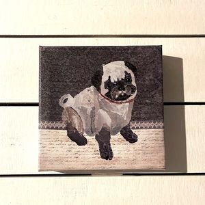 • NWOT • Small Pug Canvas • Wall Art •